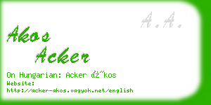 akos acker business card